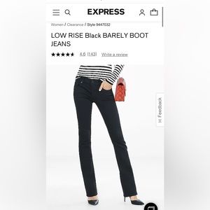 Express NWT Barely Boot Low Rise pants